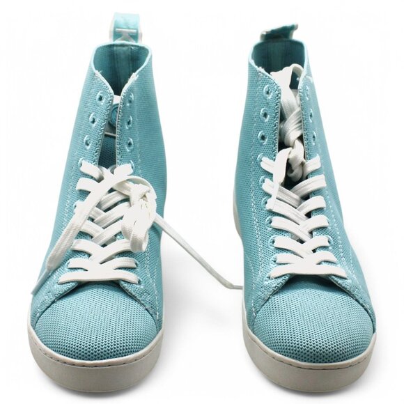 Michael Kors Women S Edie Knit Lace-up High-Top Sneakers Women S Shoes - Picture 2 of 8